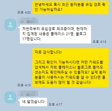 원장님 카카오톡 후기